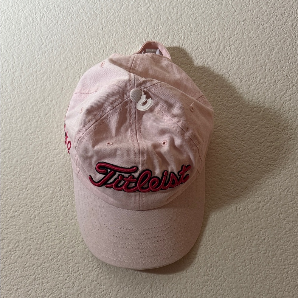 Titleist Pink Embroidered Adjustable Golf Hat Cap Kid’s or Women’s Golf